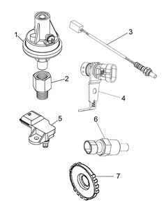 Engine Group - Sensors Diagram and Parts List for 076071-0  Briggs and Stratton Generator